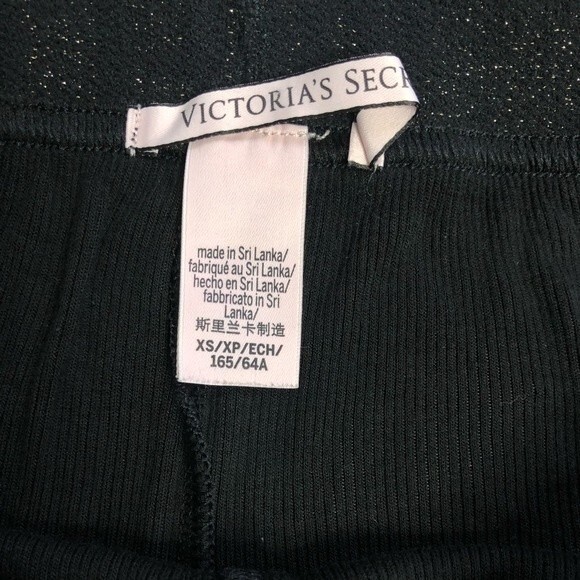 Victoria’s Secret Ribbed Gold / Black Waistband Loungewear Pants - Picture 6 of 6